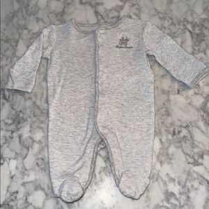 RALPH LAUREN STRIPED FOOTIE NB